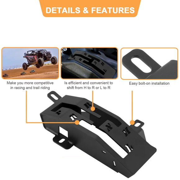 2017 - 2024 Can - Am Maverick X3 Solid Steel Quick Shifter Gate Shifter Knob Plate - WeiSen - 80320011