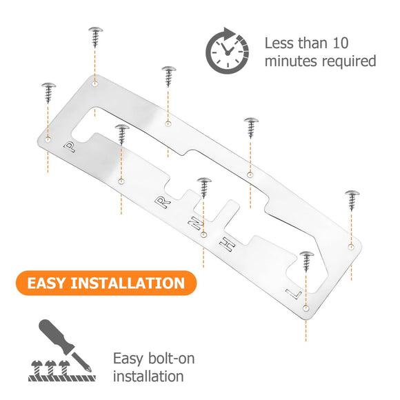 2017 - 2024 Can - Am Maverick X3 Stainless Steel Racing Shift Shifter Gate Plate Panel - WeiSen - 80320015