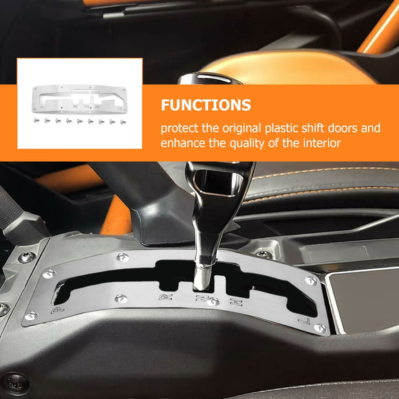 2017 - 2024 Can - Am Maverick X3 Stainless Steel Racing Shift Shifter Gate Plate Panel - WeiSen - 80320015