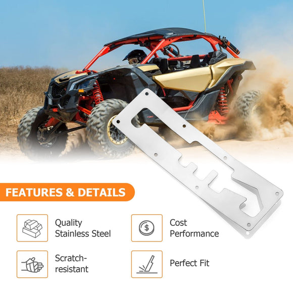 2017 - 2024 Can - Am Maverick X3 Stainless Steel Racing Shift Shifter Gate Plate Panel - WeiSen - 80320015