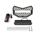2017 - 2024 Can Am Maverick X3/Maverick X3 Max Steel Front Mesh Grille w/ 11" Single Row Straight Light Bar - WeiSen - 80205001