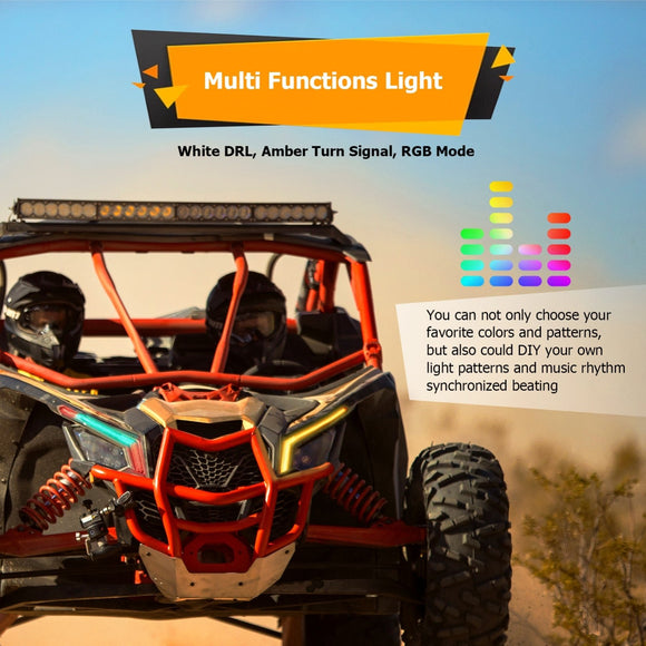 2017 - 2024 Can Am Maverick X3 XDS XRS RGB Front Turn Signal Light (OE Replace #710004994 & 710004995) - WeiSen - 80202005