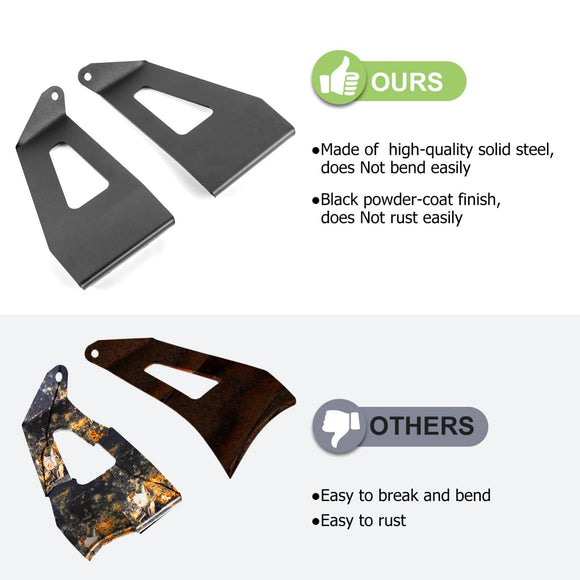 2017 - 2023 Ford F - 250/F - 350/F - 450 Super Duty Over - Windshield 50" Curved Light Bar Mounting Brackets - WeiSen - 70101042