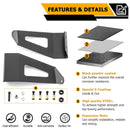 2017 - 2023 Ford F - 250/F - 350/F - 450 Super Duty Over - Windshield 50" Curved Light Bar Mounting Brackets - WeiSen - 70101042