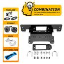 2017 - 2024 Kawasaki Mule SX Black Powder Coated Heavy - Duty Steel Winch Mounting Bracket - WeiSen - 80106028