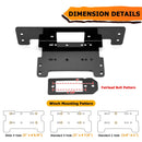 2017 - 2024 Kawasaki Mule SX Black Powder Coated Heavy - Duty Steel Winch Mounting Bracket - WeiSen - 80106028