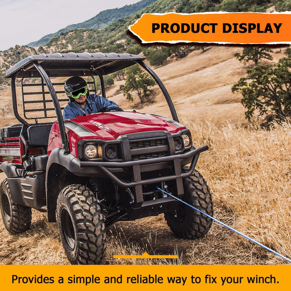 2017 - 2024 Kawasaki Mule SX Black Powder Coated Heavy - Duty Steel Winch Mounting Bracket - WeiSen - 80106028