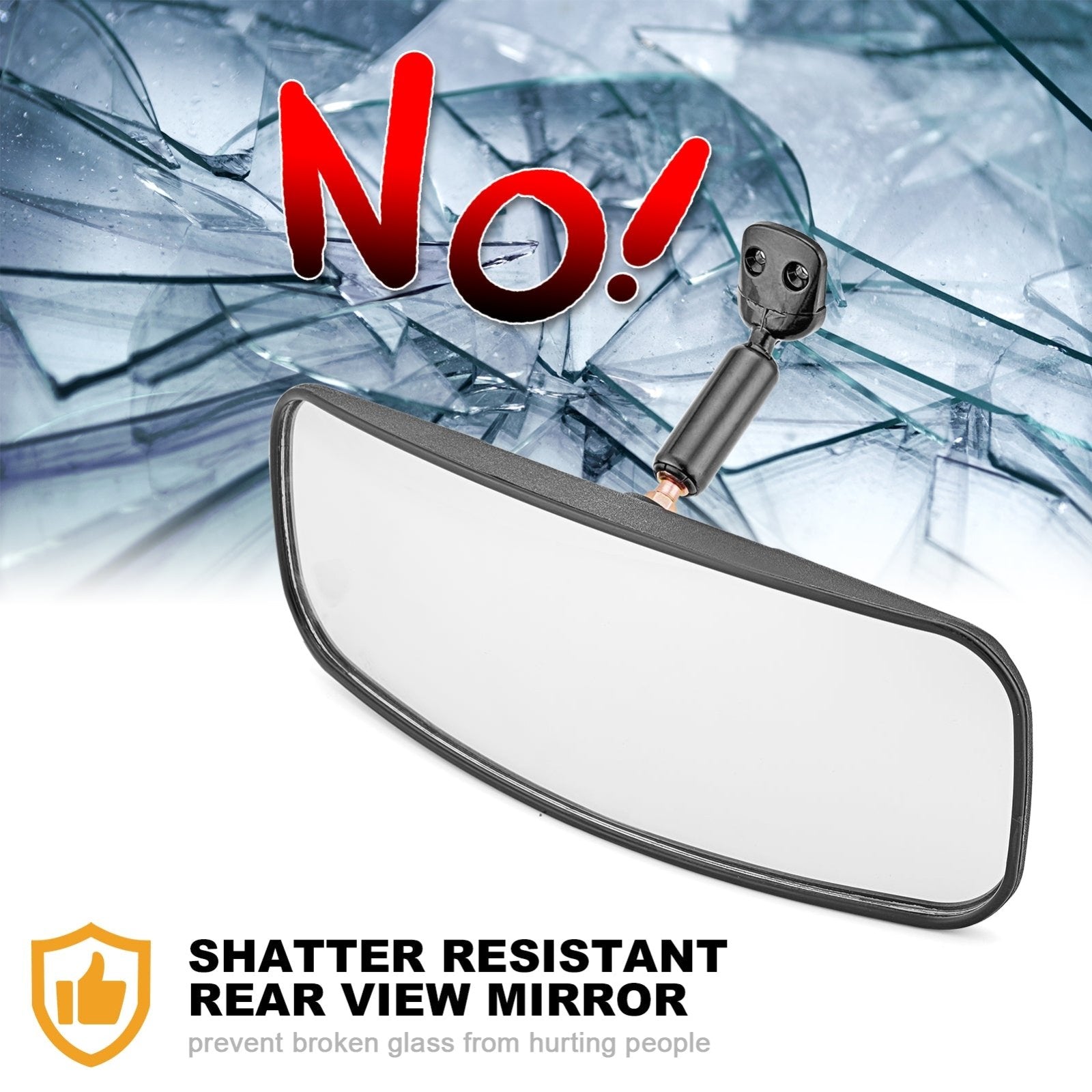 2017-2023 Polaris Ranger 570 900 1000 XP Center Rear View Mirror | ShatterProof Glass - Weisen