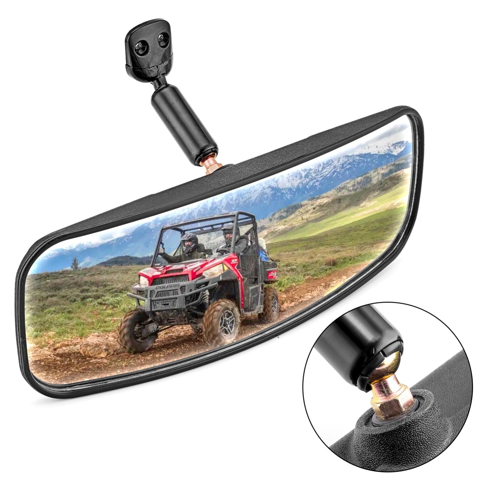 2017 - 2024 Polaris Ranger 570 900 XP 1000 ShatterProof Glass Center Rear View Mirror - WeiSen - 80301031