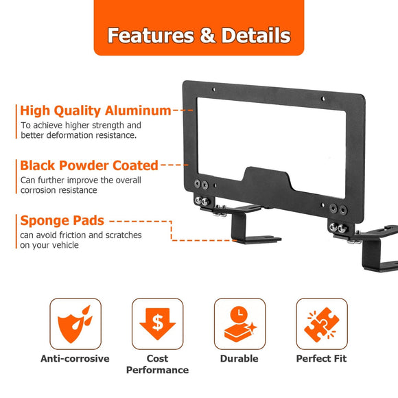 2017 - 2024 Tesla Model 3 No Drill Front License Plate Bracket Holder - WeiSen - 70302013