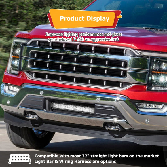 2018 - 2020 Ford F150 Steel Front Bumper 20" Straight LED Light Bar Mount Bracket - WeiSen - 70102045