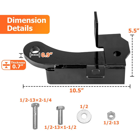 2018 - 2023 Jeep Wrangler JL Front Bumper Tow Hooks Recovery Points D - Ring Mount - WeiSen - 70304018