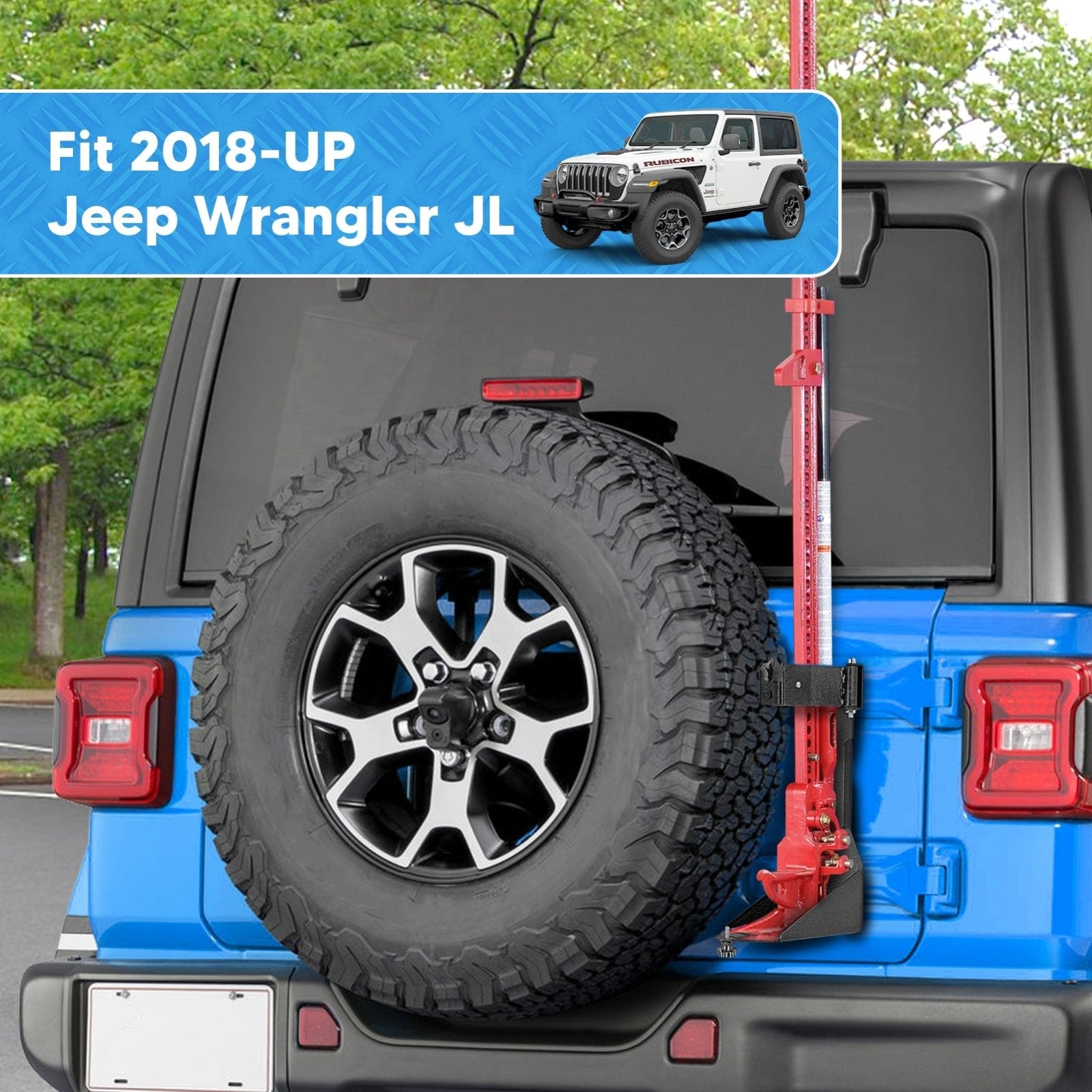 2018-2023 Jeep Wrangler JL Hi-lift Jack Carrier Tailgate Door Hinge Mount Bracket Kit - Weisen