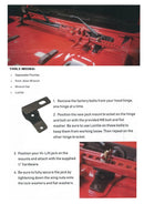 2018 - 2023 Jeep Wrangler JL Hi Lift Jack Mount Hood Hinge Mounting Brackets - WeiSen - ZT134