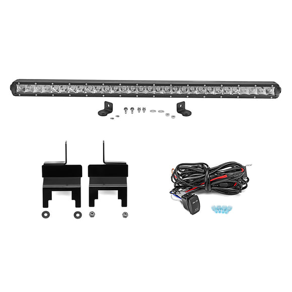 2018 - 2024 Jeep Wrangler JL Rear Upper Window 31" 150W Straight LED Bar Kit - WeiSen - 70105005+70202013+70203010