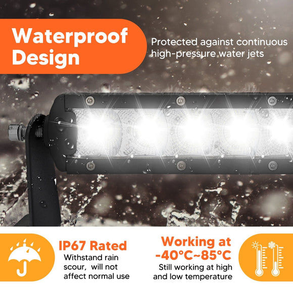 2018 - 2024 Jeep Wrangler JL Rear Upper Window 31" 150W Straight LED Bar Kit - WeiSen - 70105005+70202013+70203010