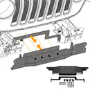 2018 - 2024 Jeep Wrangler JL/JLU & Gladiator w/ Metal Bumper Winch Mount Plate Bracket Kit - WeiSen - 70109001
