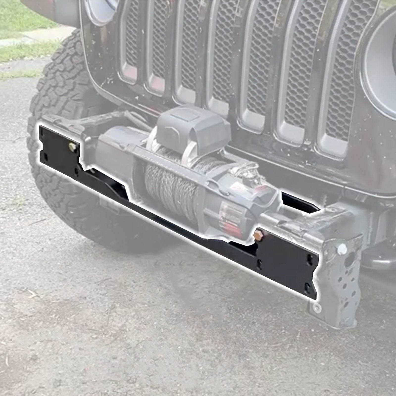 2018-2023 Jeep Wrangler JL/JLU & Gladiator w/ Metal Bumper Winch Mount Plate Bracket Kit - Weisen
