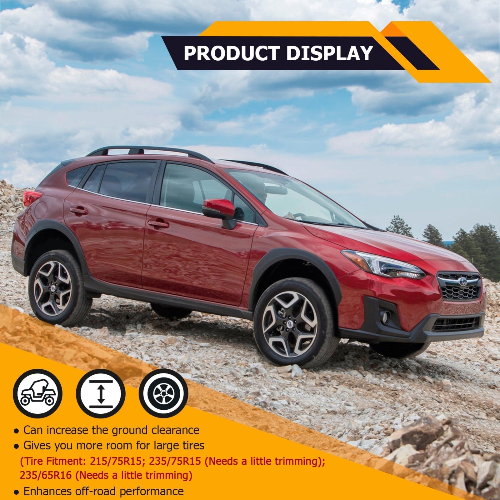 2018-2023 Subaru 2nd Gen Crosstrek 4WD Heavy Duty Steel Front & Rear 2" Suspension Lift Kit - Weisen