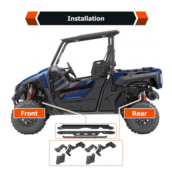 2019 - 2022 YAMAHA Wolverine 850 X2/X4 Front 3" & Rear 2" Suspension Lift Kit - Weisen - 80401076