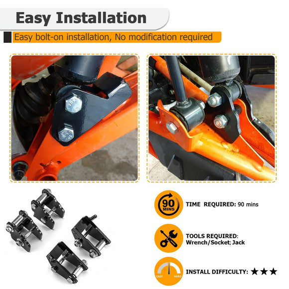 2018 - 2020 New Body Style Polaris Ranger XP/CREW/1000 Front&Rear 3.0" Lift Kit - WeiSen - 80401067