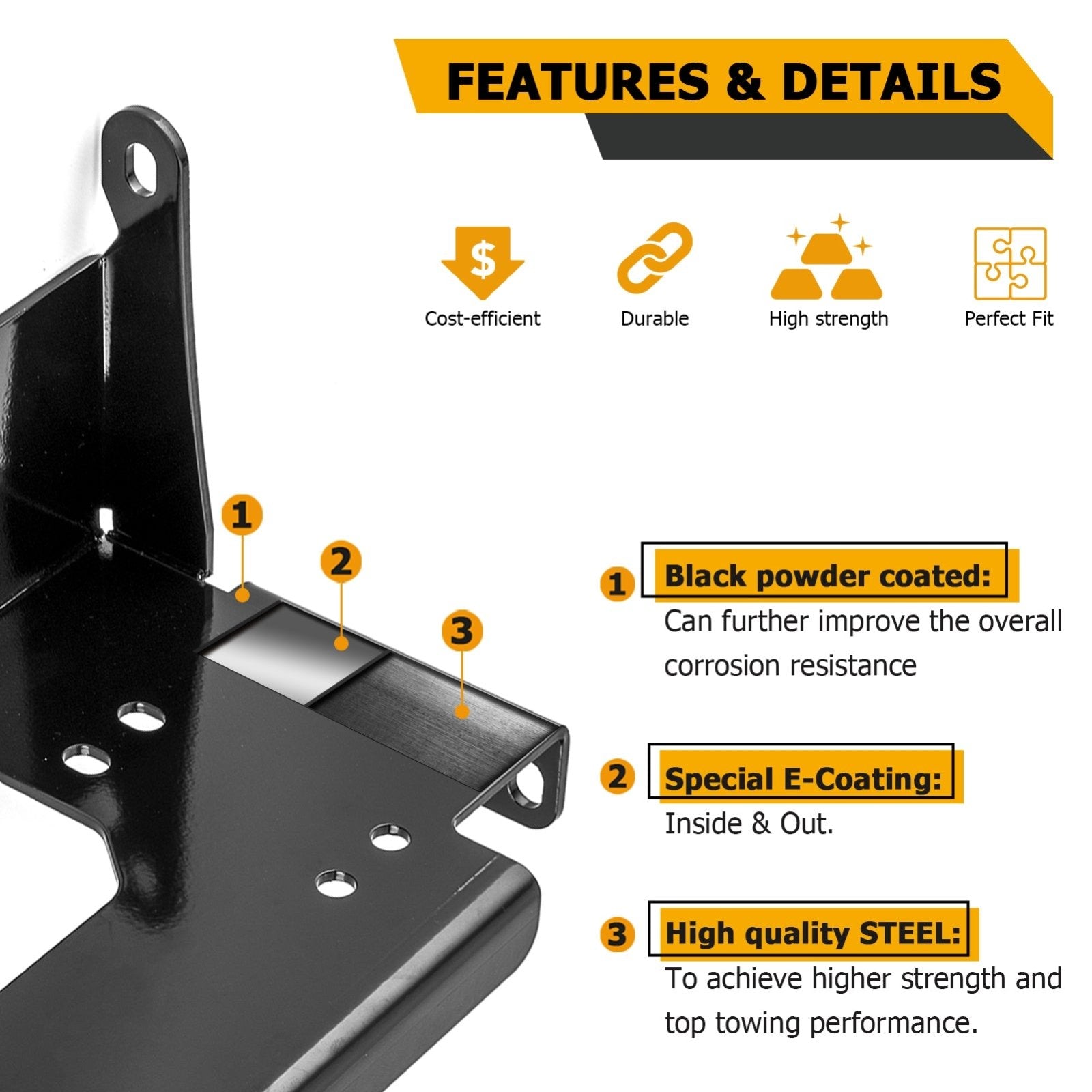 2019-2021 Honda Talon 1000R &1000X &1000-4 Steel Winch Mounting Plate Kit - Weisen