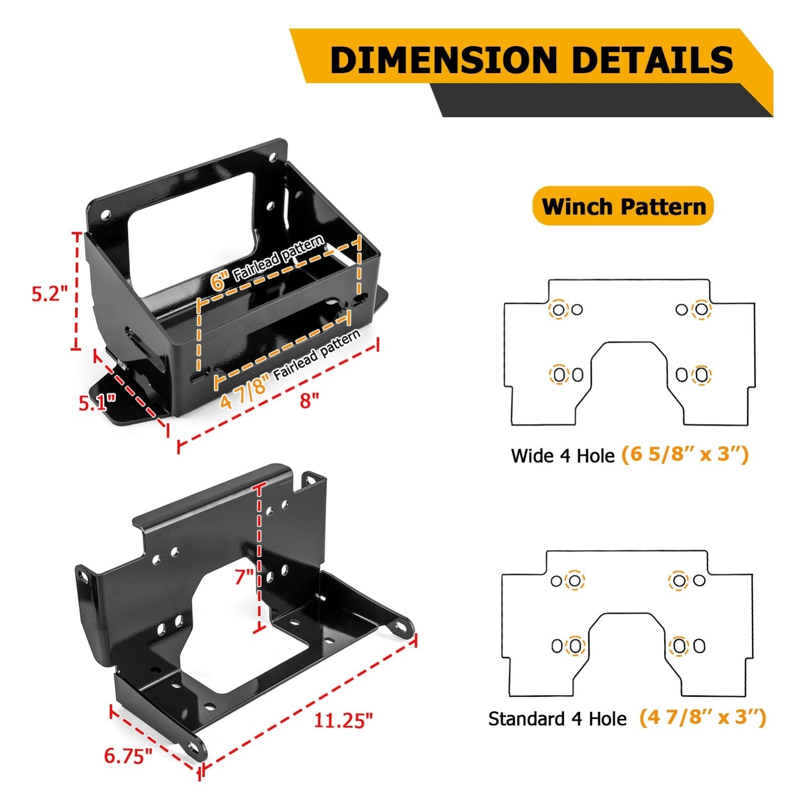 2019-2021 Honda Talon 1000R &1000X &1000-4 Steel Winch Mounting Plate Kit - Weisen