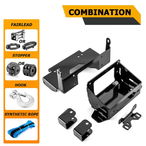2019 - 2021 Honda Talon 1000R &1000X &1000 - 4 Steel Winch Mounting Plate Kit - WeiSen - 80106017