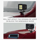 2019 - 2022 Chevrolet Silverado 1500 Hood Hinge LED Bracket Mount for Auxiliary Offroad LED Pod Light/Work Light - WeiSen - 70104031