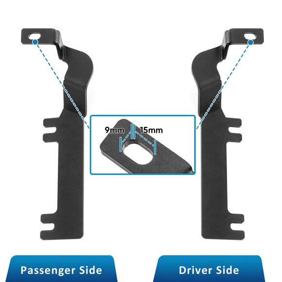 2019 - 2022 Chevrolet Silverado 1500 Hood Hinges Ditch LED Light Pods + Mount Bracket - WeiSen - 70104031+70201006+WI001