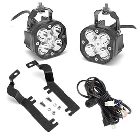 2019 - 2022 Chevrolet Silverado 1500 Hood Hinges Ditch LED Light Pods + Mount Bracket - WeiSen - 70104031+70201006+WI001