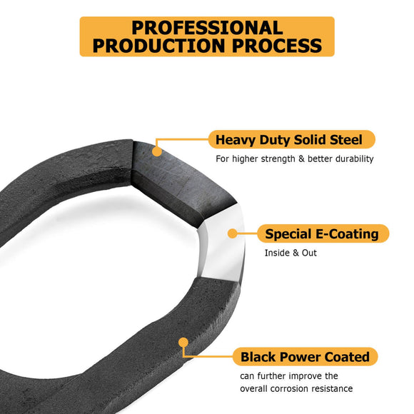 2019 - 2024 Dodge Ram 1500 DT 2Pcs Front Bumper Tow Hooks Kit Black With Tow Hook Bezels - WeiSen - 70304019