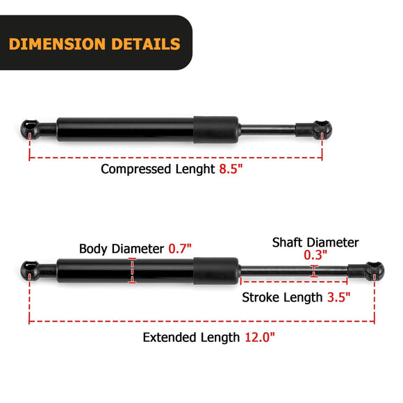 2019 - 2024 Ford Ranger Truck Tail Gate Lift Tailgate Assist Shock - WeiSen - 70303020