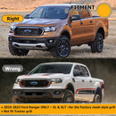 2019 - 2023 Ford Ranger XL & XLT Plug & Play Front Mesh Grille Light Kit - WeiSen - 70103004