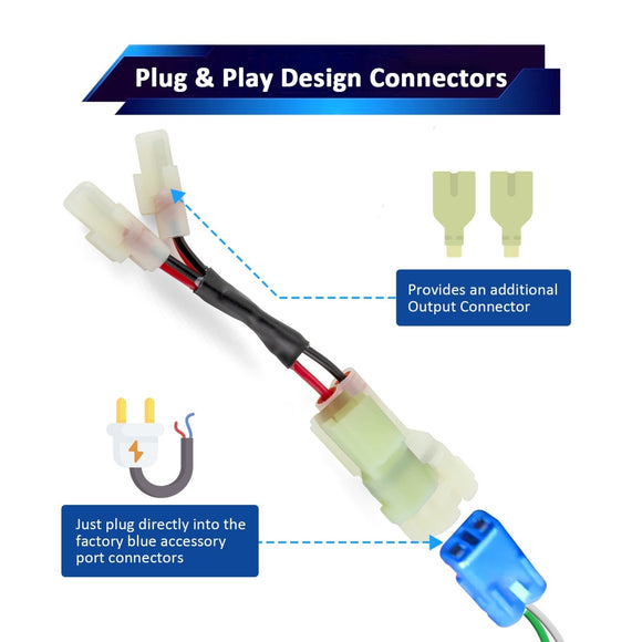 2019 - 2024 Honda Talon 1000 R/ 1000 X Plug & Play Power Out Auxiliary Spliter - WeiSen - 80206011