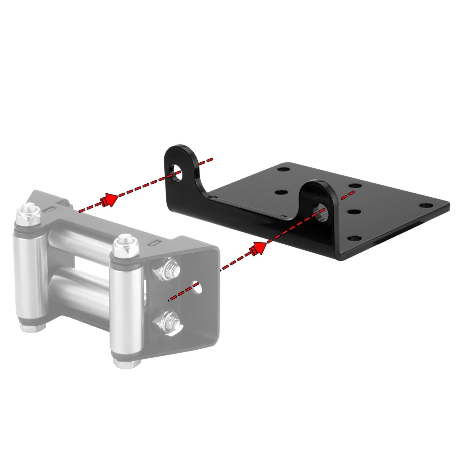 2019-2023 Kawasaki Mule PRO MX KAF700 UTV Front Bumper Winch Mount Plate Kit - Weisen