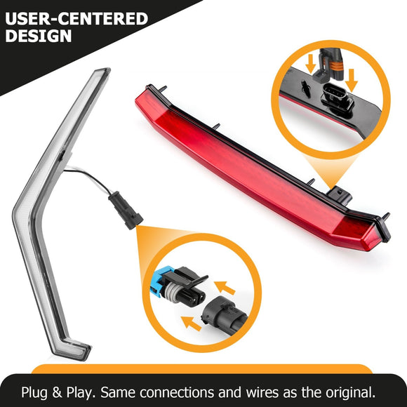 2019 - 2023 Polaris RZR Turbo S XP1000 Turn Signal Lights & Center Taillight Assembly Kit - WeiSen - 80202003