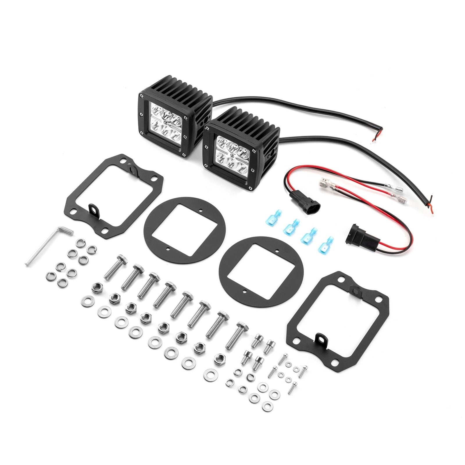 2019-2024 Dodge Ram 1500 Front Bumper LED Fog Light Kit w/ H11 Plug & Play Adapters - Weisen