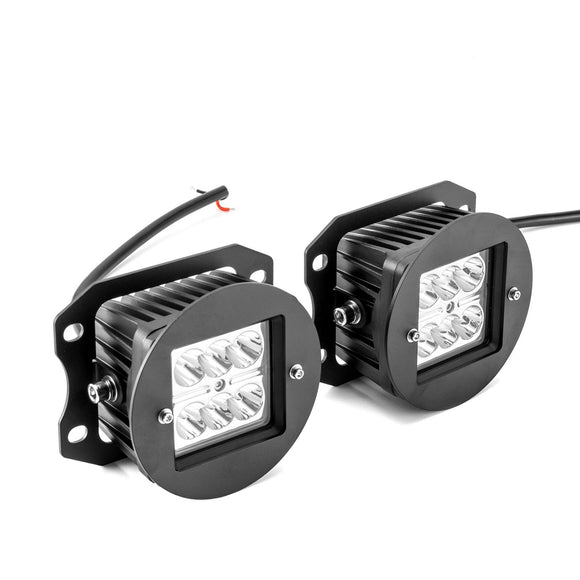 2019 - 2024 Dodge Ram 1500 Front Bumper LED Fog Light Kit w/ H11 Plug & Play Adapters - WeiSen - 70102041