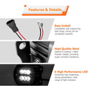 2019 - 2024 Dodge Ram 1500 Front Bumper LED Fog Light Kit w/ H11 Plug & Play Adapters - WeiSen - 70102041