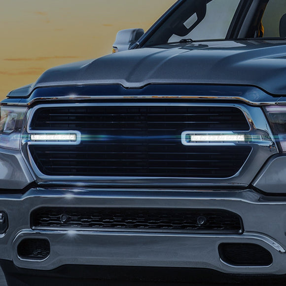2019+ 5th Gen Dodge Ram 1500 2Pcs 6in Recessed LED Grille Light Bar Kit - WeiSen - 70103005