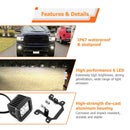 2019+ Dodge Ram 2500/3500 Big Horn Front Bumper LED Fog Light Kit - WeiSen - 70102053