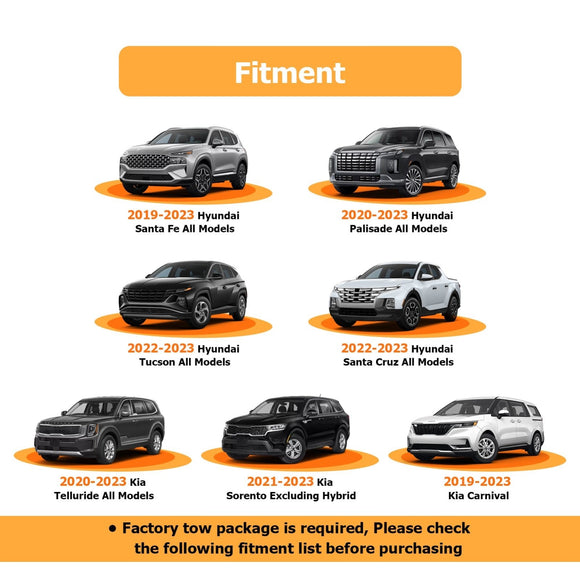 2019+ Hyundai Santa Fe/Santa Cruz/Tucson/Palisade 4 - Pin Trailer Wiring Harness (Plug & Play) - WeiSen - 70206013