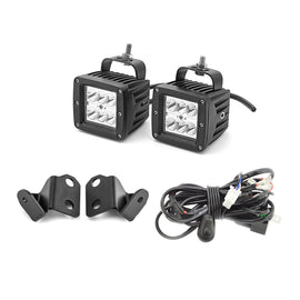 2020 - 2024 Kawasaki Teryx KRX 1000 A Pillar 24W LED Work Light Pod Kit - WeiSen - 80102018+LED001+WI001