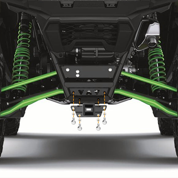 2020 - 2024 Kawasaki Teryx KRX 1000 Heavy Duty Steel 2" Rear Hitch Receiver Mount - WeiSen - 80107003
