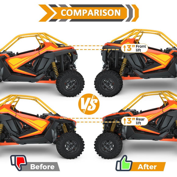 2020 - 2024 Polaris RZR PRO XP/XP4 Front & Rear 3" Suspension Full Lift Spacer - WeiSen - 80401078