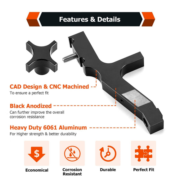 2020 - 2025 Jeep Gladiator JT 6061 - T6 Aluminum Off - Road Rear Bed Jack Holder - WeiSen - 70107009