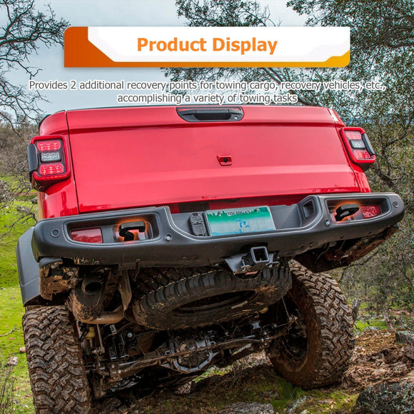 2020+ Jeep Gladiator JT Heavy - Duty Steel Rear Tow Hook #OEM Number 68334733AB/68334733AA - WeiSen - 70304021