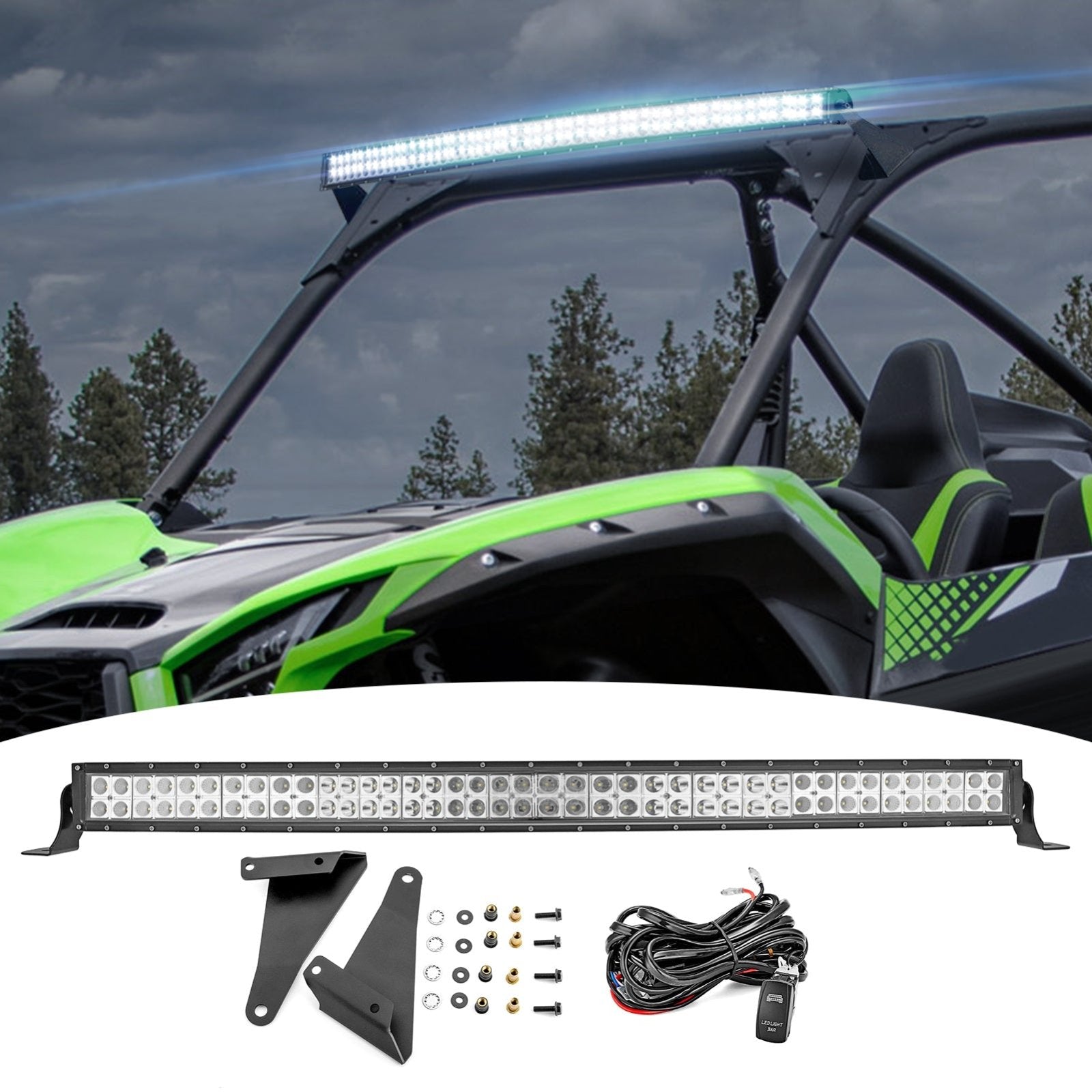 2020+ Kawasaki Teryx KRX 1000 42" Curved LED Light Bar Mount Bracket Wire Kit - Weisen