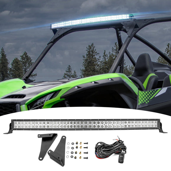 2020+ Kawasaki Teryx KRX 1000 42" Curved LED Light Bar Mount Bracket Wire Kit - WeiSen - 80101025+LED009 - A